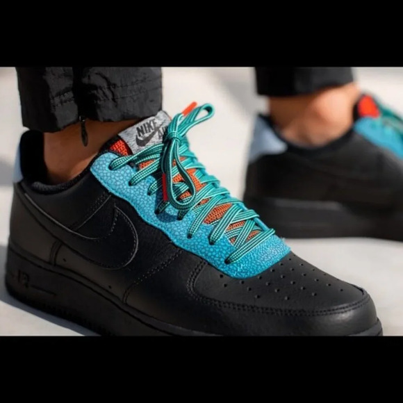 Nike Air Force 1 Low '07 LV8 Black Obsidian Mist Orange - Picture 2 of 8